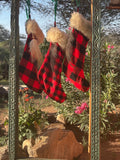 Maasai Shuka Stocking with Ostrich feather