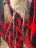 Maasai Shuka Stocking with Ostrich feather